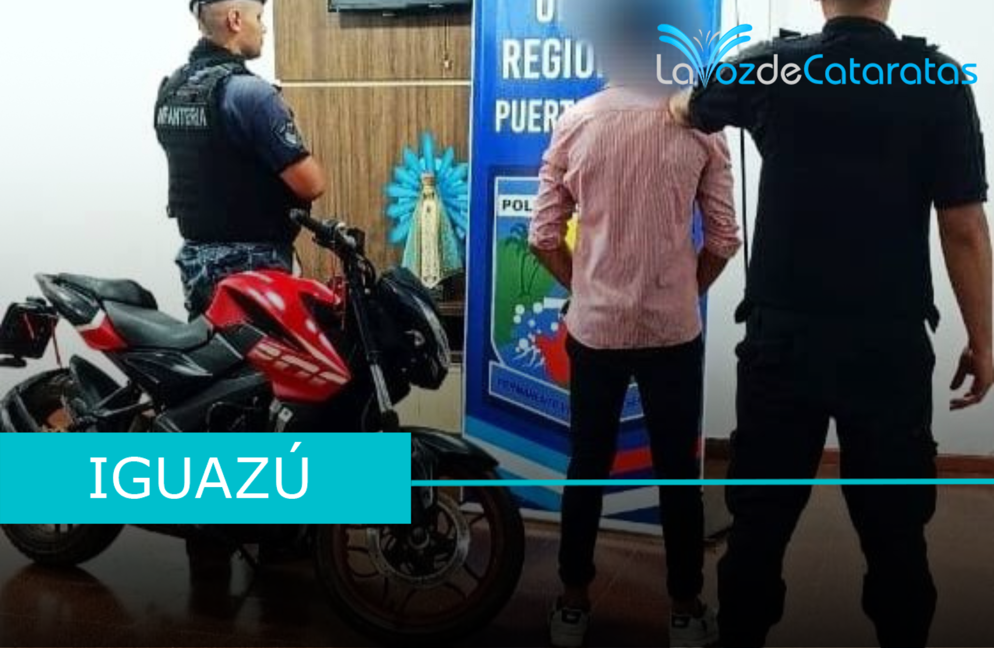 detenido y moto recuperada