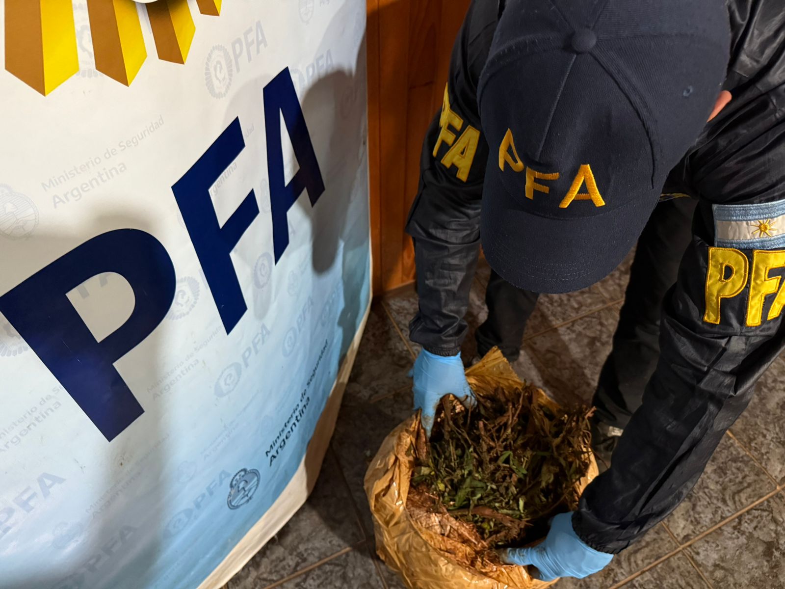 Operativo de la PFA: Secuestran más de 200 kilos de marihuana en un camino clandestino imagen-9