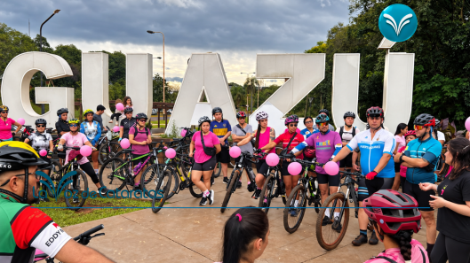 Pedal Rosa ciclistas recorrieron las 600 Hectáreas