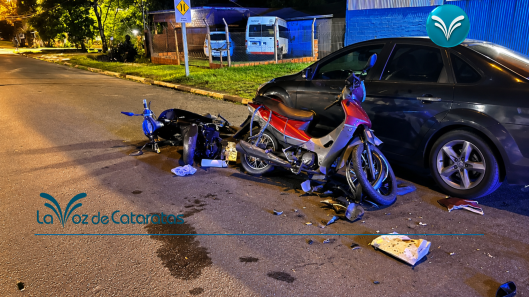Una mujer resultó herida tras un siniestro vial entre dos motocicletas en Iguazú