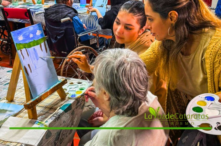 abuelos pintaron las cataratas