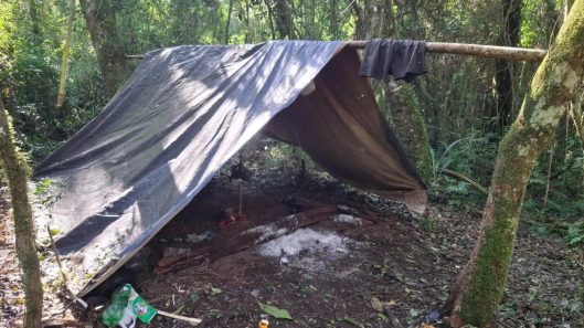 campamento de cazadores furtivos