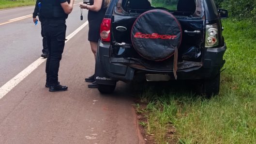 choque en cadena entre tres vehículos sobre la Ruta 12