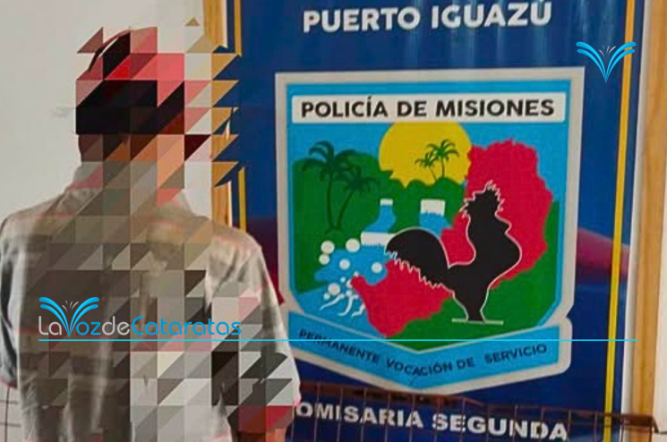 con una reja sobre los hombros terminó detenido