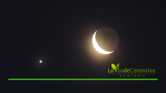 conjunción entre la Luna y Venus