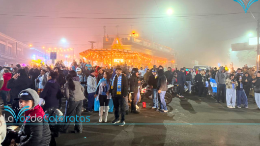 festejo de argentina en iguazu