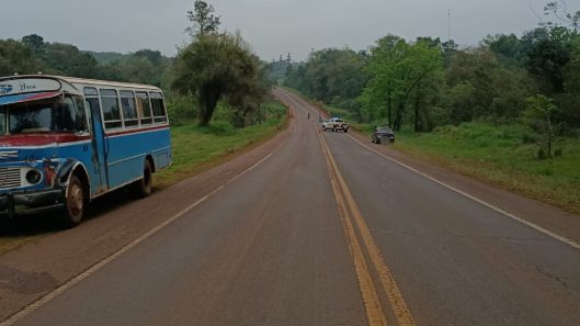 peatón murió tras ser embestido por un colectivo sobre la ruta 12