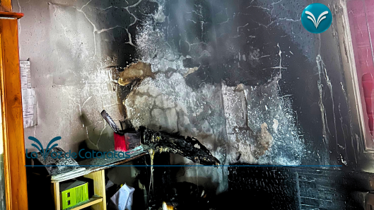 una vela provoco un incendio en iguazu